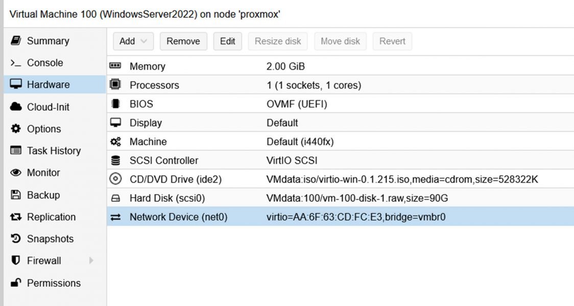 VM after conversion