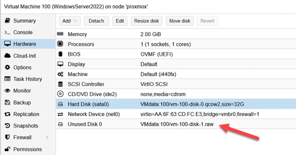 unused disk