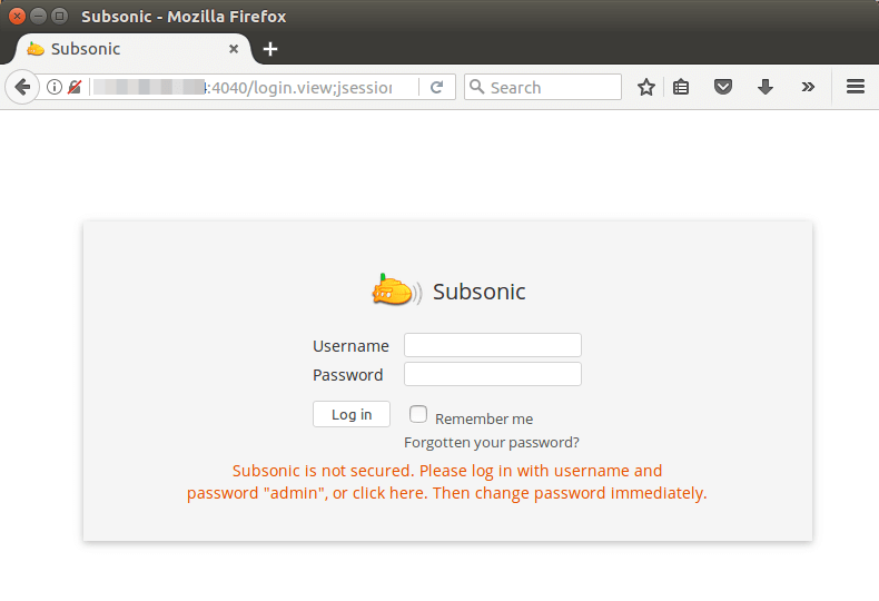 subsonic ubuntu 16.04